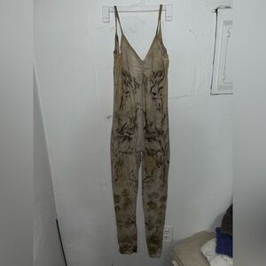 Stylish Brown Tie-Dye Jumpsuit